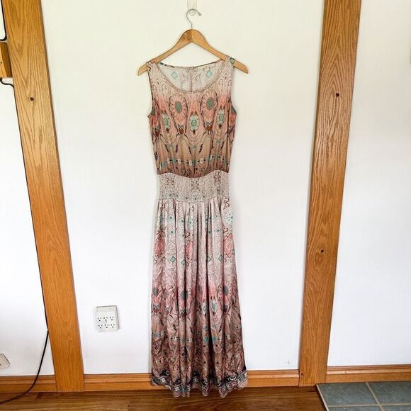 Boston Proper Women’s Intricate Medallion Sleeveless Maxi Dress - Picture 2 of 10